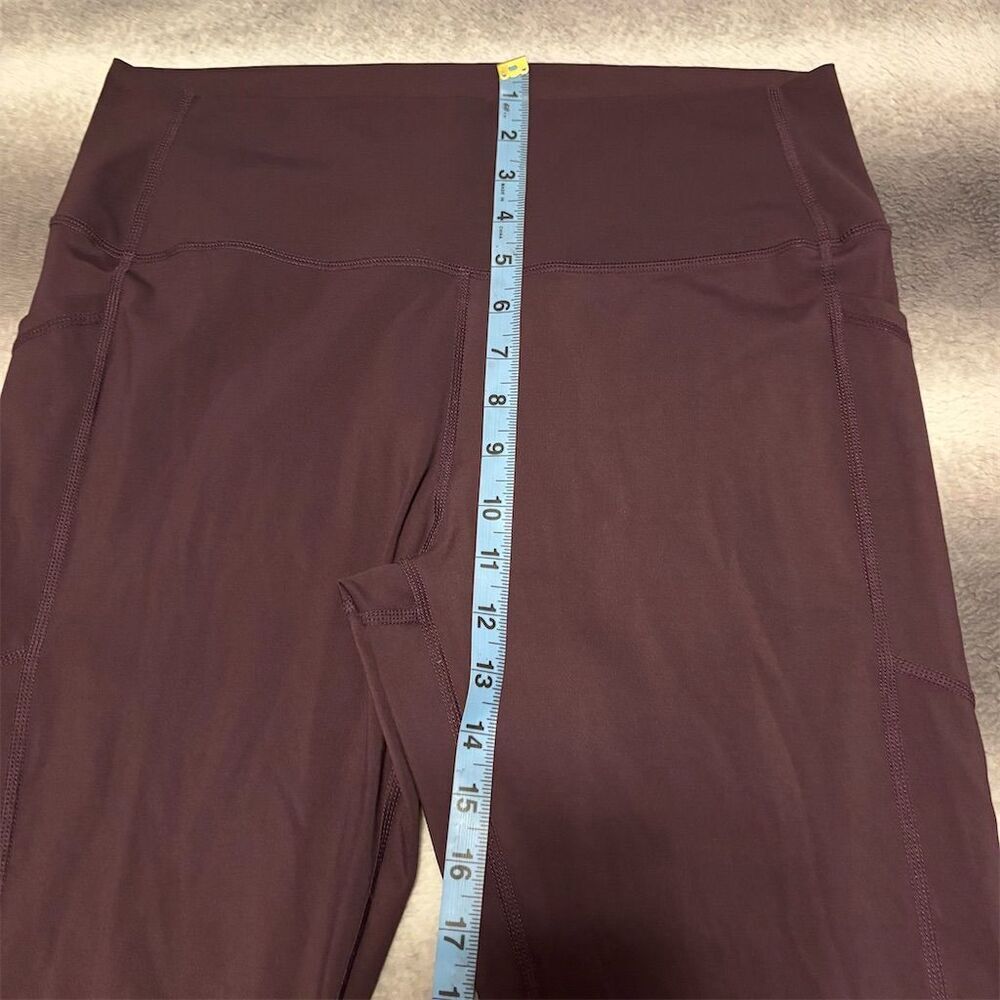 ZYIA Women's Brilliant Hi-Rise Crop Capri Leggings Purple Plum Activewear - Picture 10 of 12